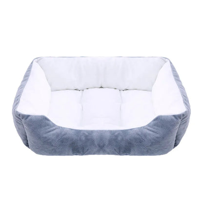 Square Plush Dog Cat Bed - Medium/Small Calming Kennel Sofa Cushion - My Pet Serenity