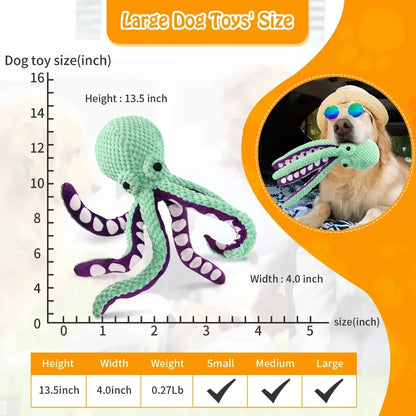 Pet Plush Interactive Puzzle Toy for Cats & Dogs - Octopus Shell Chew - My Pet Serenity