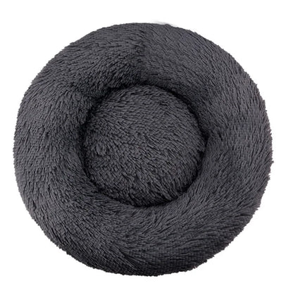 Round Dog and Cat Bed Winter Plush Washable Pet Bed for All Sizes - My Pet Serenity