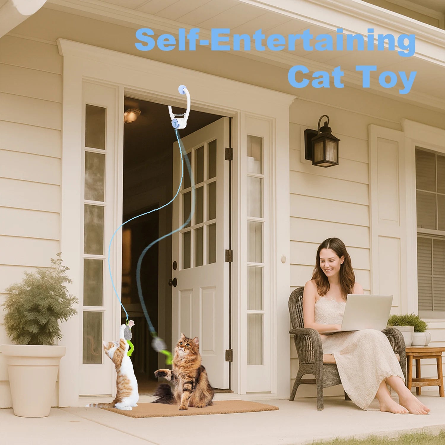 USB Rechargeable Cat Toy: Electric Door-Hanging Interactive Toy - My Pet Serenity