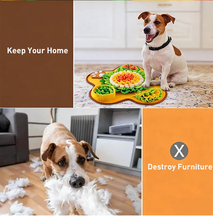 Dog Snuffle Mat: Interactive Slow Feeder for Foraging & Anxiety Relief - My Pet Serenity