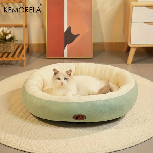 Plush Oval Pet Bed for Dogs & Cats Washable All-Season Cushion - My Pet Serenity