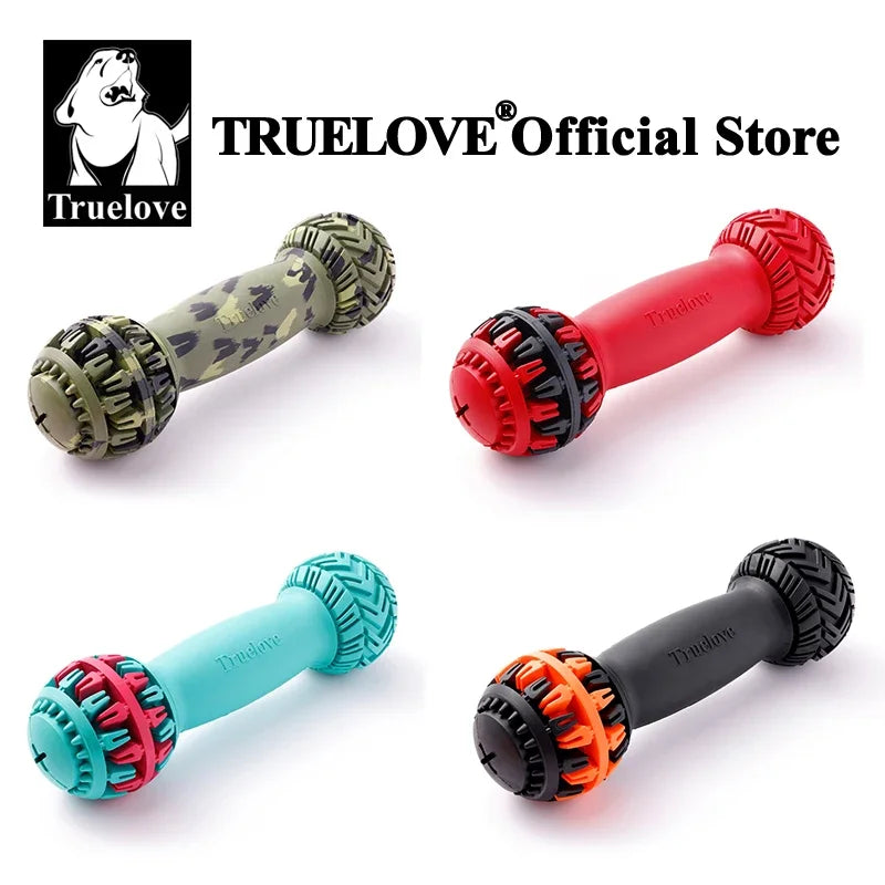 Durable Leak-Proof Treat Dispenser Dog Toy Dumbbell Slow Feeder - My Pet Serenity