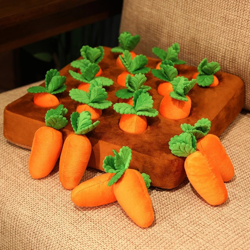 Dog Carrot Plush Toy for Nosework & Puzzle Games - Aggressive Chewers - My Pet Serenity