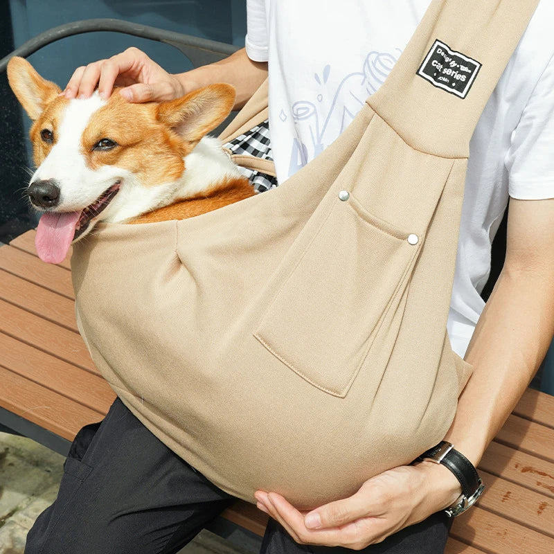 Outdoor Pet Carrier Shoulder Bag for Dogs and Puppies – Travel Sling - My Pet Serenity