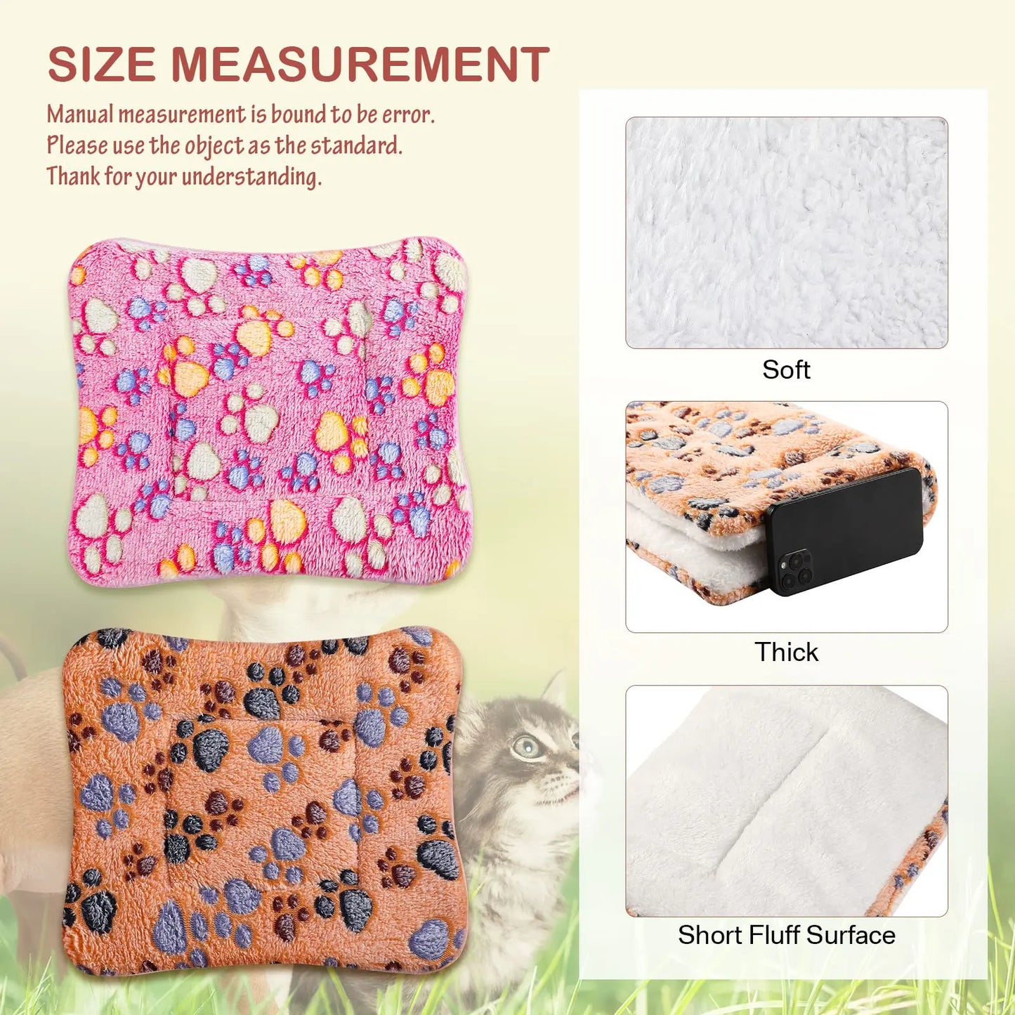 Dog Bed and Cat Sleeping Mat, Washable Cushion for Small to Large Dogs - My Pet Serenity