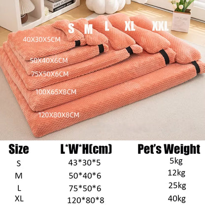 Warm Calming Dog Bed with Pillow Plush Mat Removable Winter Cover for Dogs and Cats - My Pet Serenity