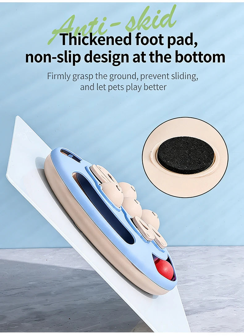 Cat Puzzle Toy Slow Feeder for Indoor Cats, Interactive Turntable - My Pet Serenity