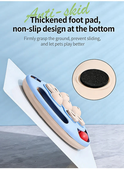 Cat Puzzle Toy Slow Feeder for Indoor Cats, Interactive Turntable - My Pet Serenity