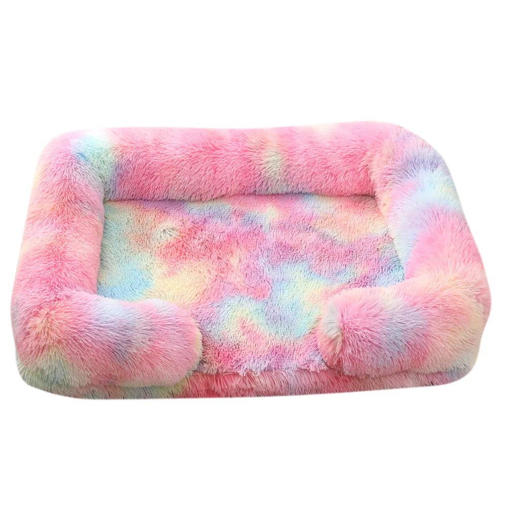 Large Dog Bed Plush Thickened Pad with Removable Cover for Winter - My Pet Serenity