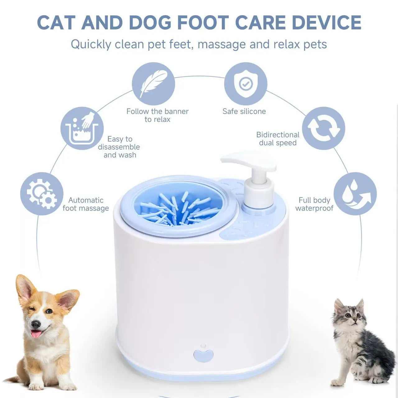 Electric Pet Paw Cleaner for Dogs and Cats - No Scrubbing Required - My Pet Serenity