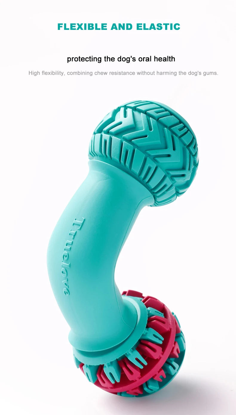 Durable Leak-Proof Treat Dispenser Dog Toy Dumbbell Slow Feeder - My Pet Serenity