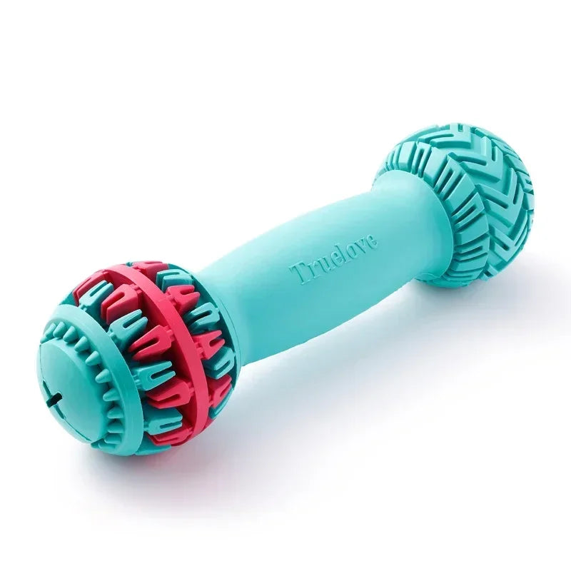 Durable Leak-Proof Treat Dispenser Dog Toy Dumbbell Slow Feeder - My Pet Serenity