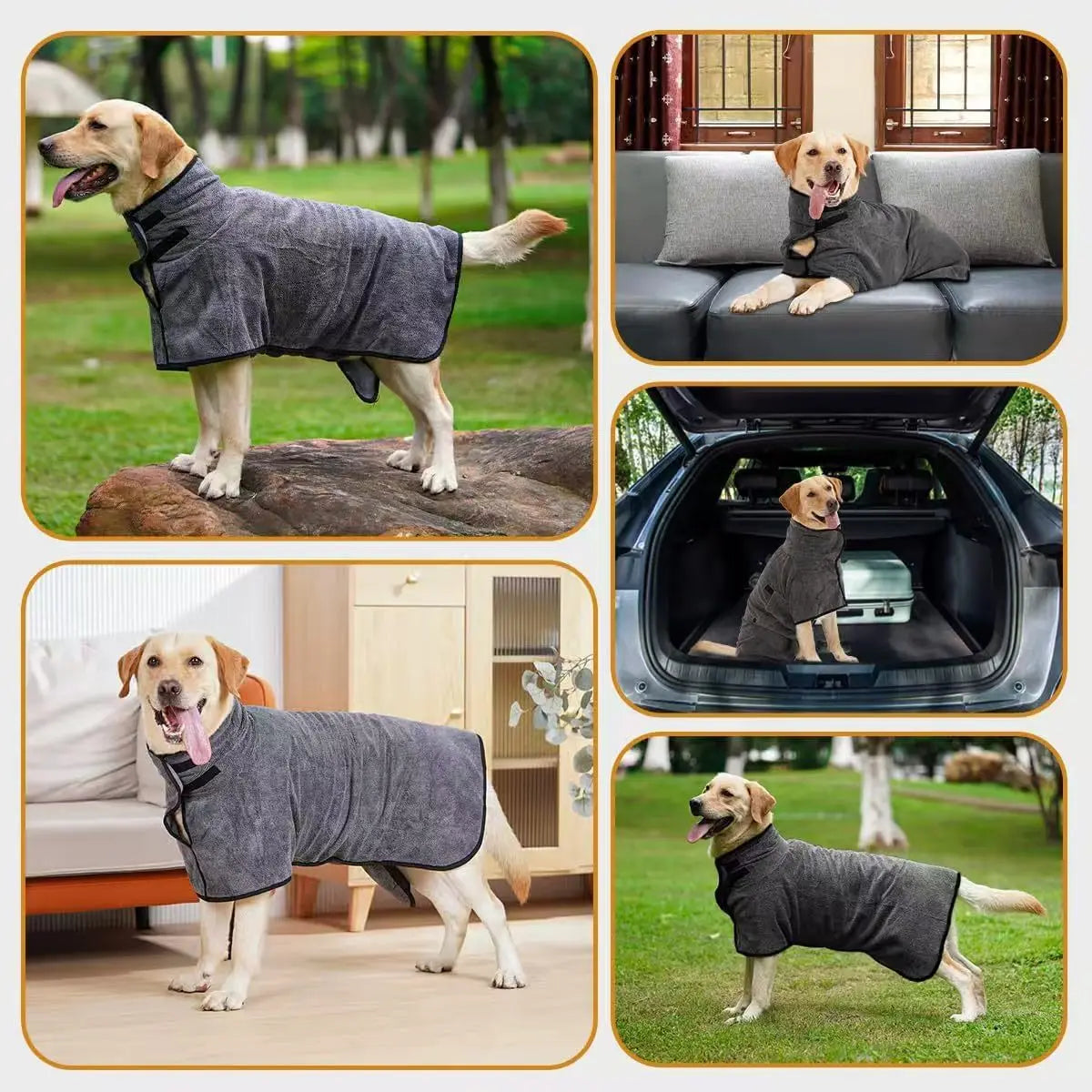 Dog Bathrobe Set Quick-Dry Pet Towel for Cold Weather Beach Use - My Pet Serenity