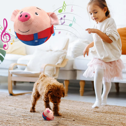 Plush Automatic Bouncing Dog Toy, Bite-Resistant Squeaky for Small Dog - My Pet Serenity