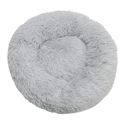 Round Dog and Cat Bed Winter Plush Washable Pet Bed for All Sizes - My Pet Serenity