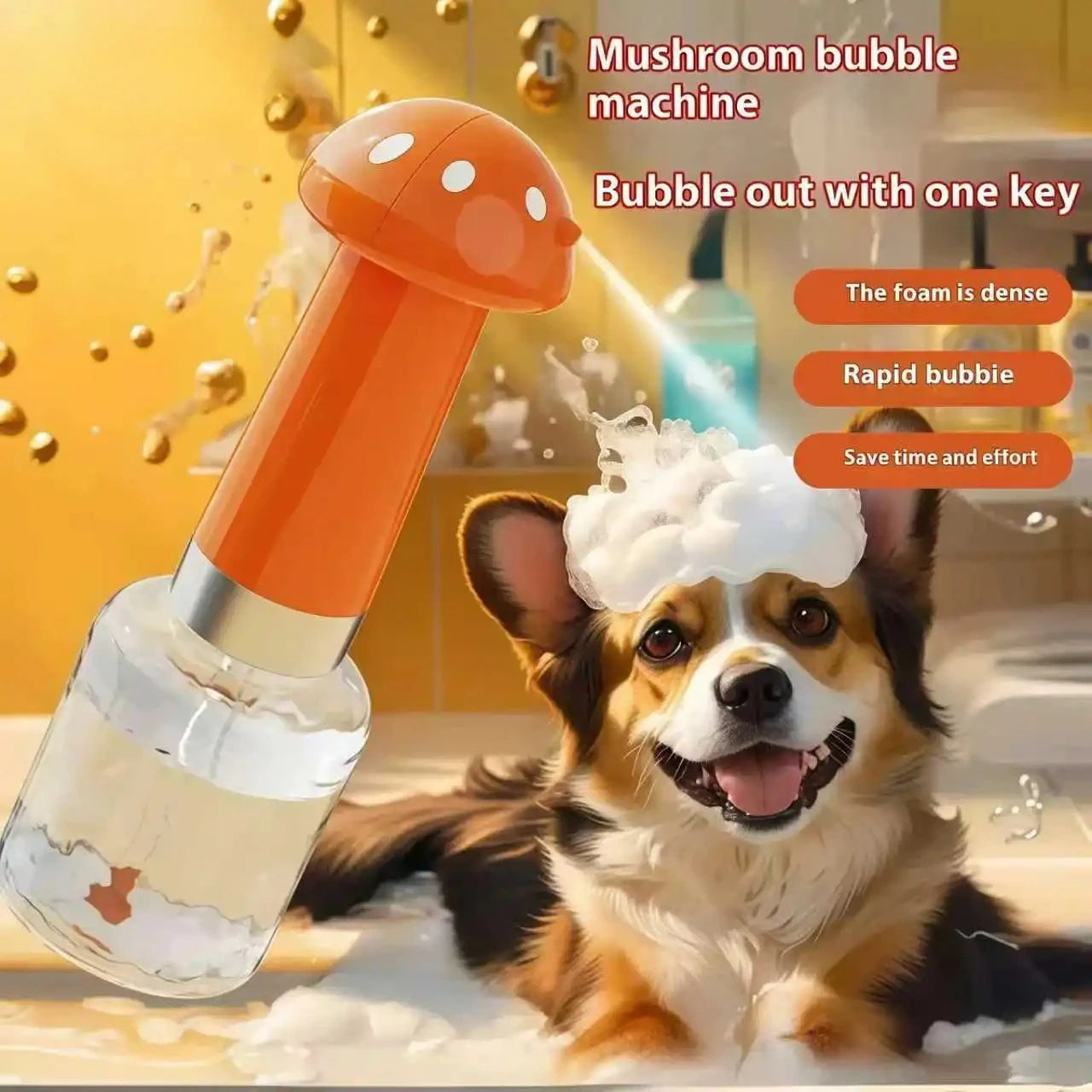 USB-Powered Pet Shower Foaming Dispenser for Washing Dogs - My Pet Serenity