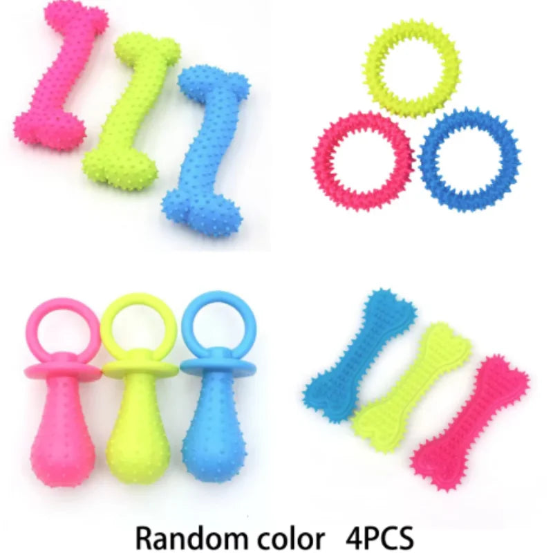 Soft Rubber Bone Chew Toy for Small Dogs - Bite-Resistant Teeth - My Pet Serenity