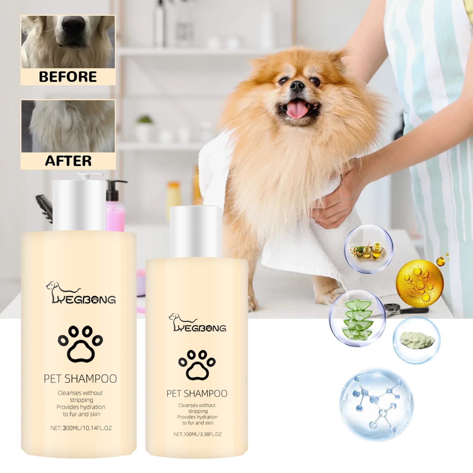 Dog Shampoo for Fleas, Mites, Itch Relief, Moisturizing Deodorizing - My Pet Serenity