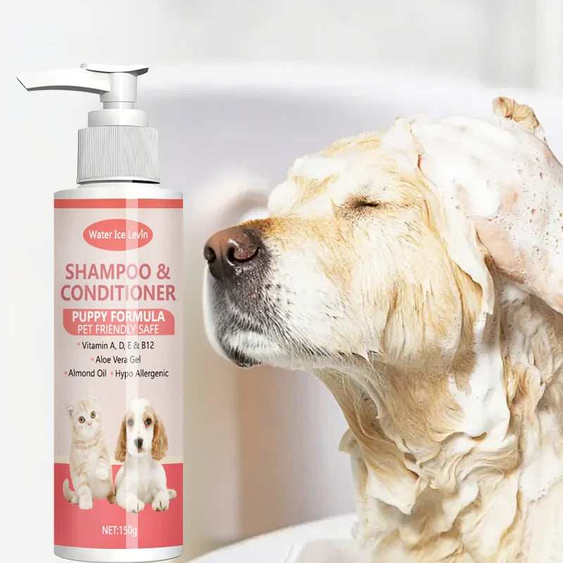 Puppy 2-in-1 Shampoo & Conditioner with Aloe, Hypoallergenic Vitamins - My Pet Serenity