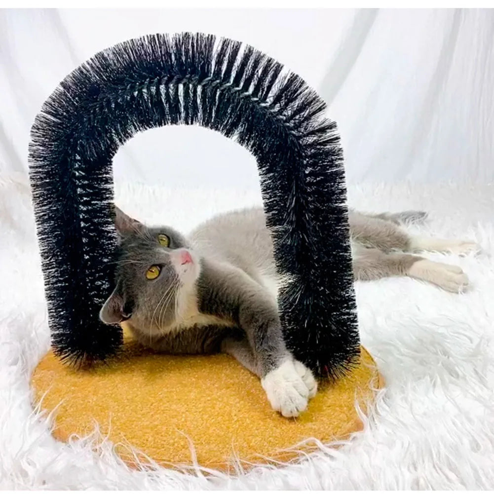 Cat Self-Grooming Arch Massager Brush - Indoor Kitten Rubbing Post - My Pet Serenity