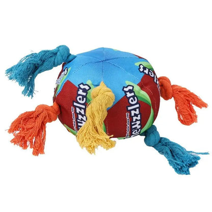 Rainbow Twist Candy Dog Chew Toy with Squeaker - Bite-Resistant - My Pet Serenity