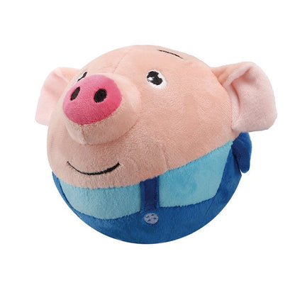 Plush Automatic Bouncing Dog Toy, Bite-Resistant Squeaky for Small Dog - My Pet Serenity