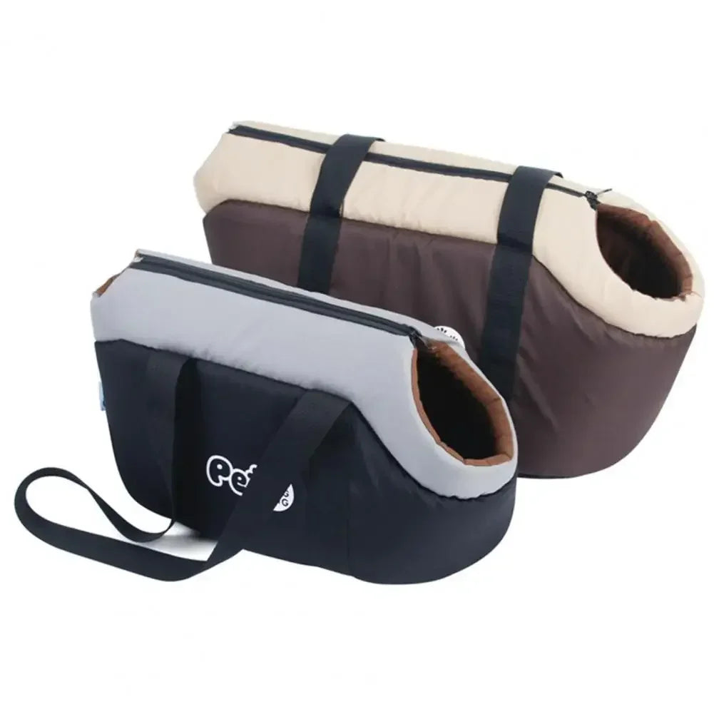 Portable Pet Shoulder Bag: Foldable Breathable Oxford Cloth Carrier - My Pet Serenity