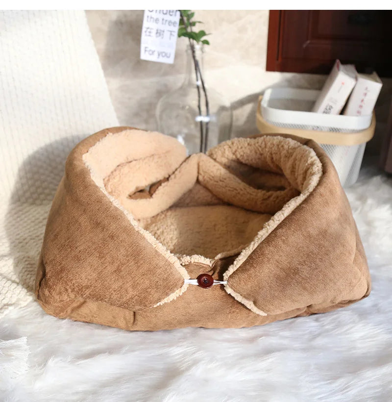 Warm Thick Cat Bed, Foldable Pet Mat for Cats and Small Dogs, Indoor - My Pet Serenity