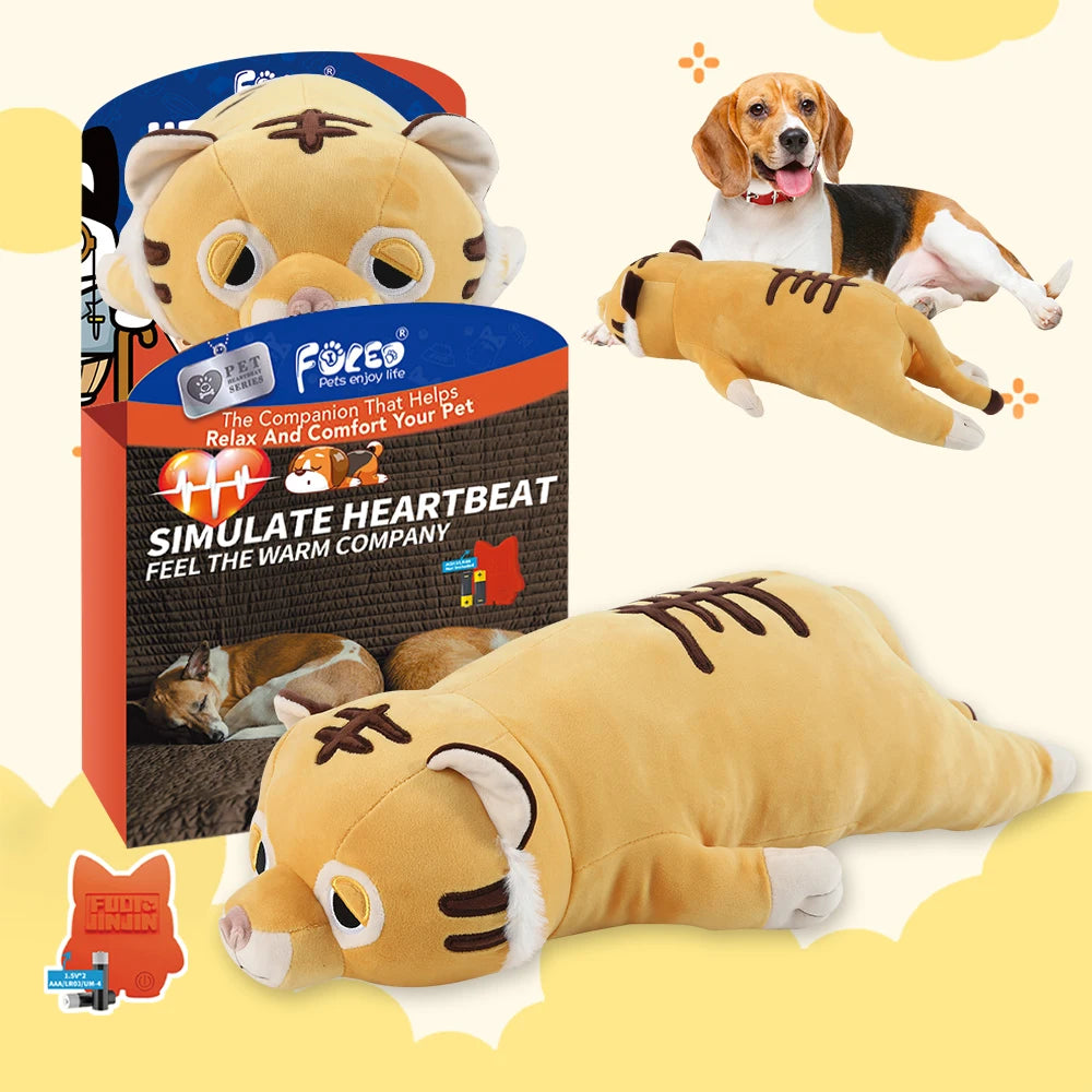 Dog Simulated Heartbeat Toy for Stress Relief – Calming Plush Puppy - My Pet Serenity