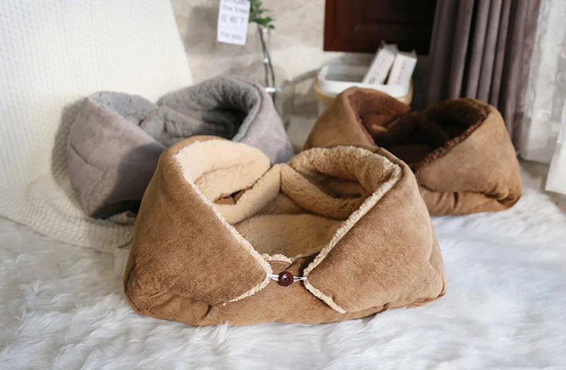 Warm Thick Cat Bed, Foldable Pet Mat for Cats and Small Dogs, Indoor - My Pet Serenity