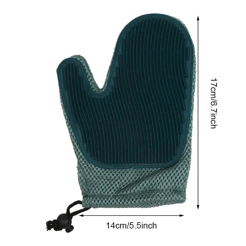 Pet grooming glove for cats and dogs hair remover, double-sided - My Pet Serenity