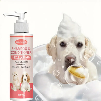 Puppy 2-in-1 Shampoo & Conditioner with Aloe, Hypoallergenic Vitamins - My Pet Serenity