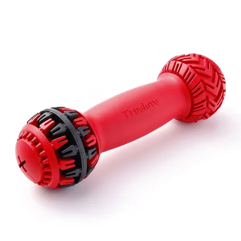 Durable Leak-Proof Treat Dispenser Dog Toy Dumbbell Slow Feeder - My Pet Serenity