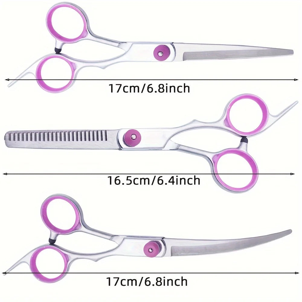5-in-1 Dog Grooming Scissors with Curved Knife & Comb for Dogs & Cats - My Pet Serenity