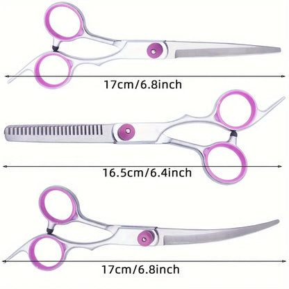 5-in-1 Dog Grooming Scissors with Curved Knife & Comb for Dogs & Cats - My Pet Serenity