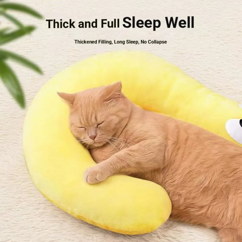 Dog and Cat Sleep Cushion Bed for Anxiety Relief Winter Snuggle Pillow - My Pet Serenity