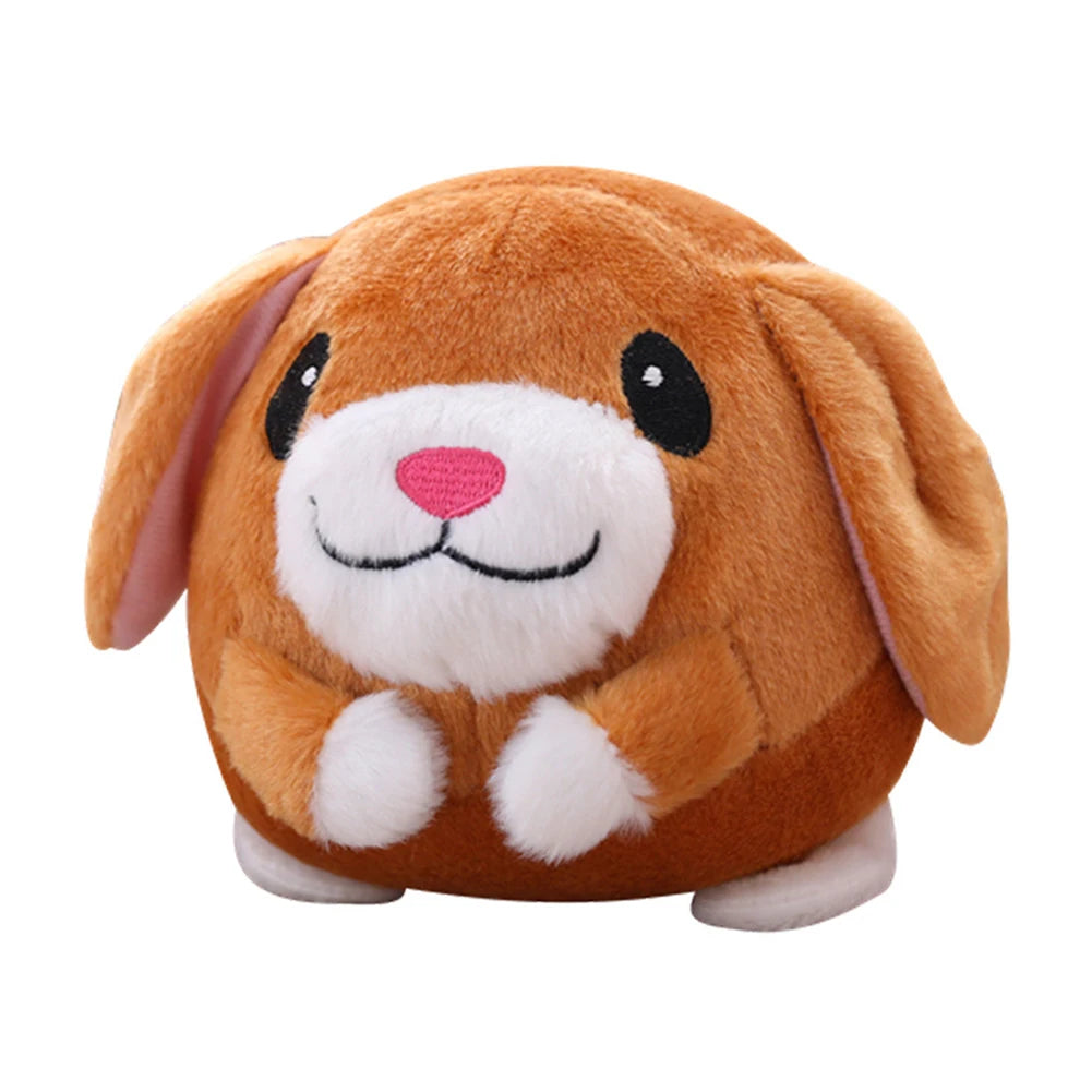 Plush Automatic Bouncing Dog Toy, Bite-Resistant Squeaky for Small Dog - My Pet Serenity