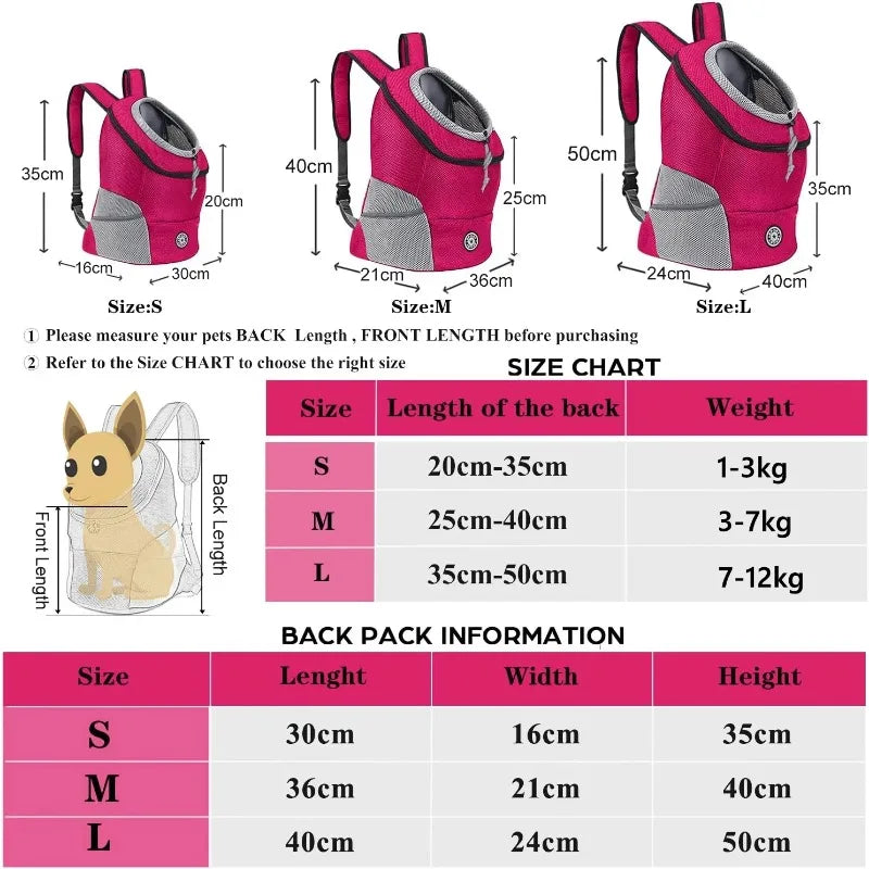 Double-Shoulder Mesh Dog Carrier Backpack for Travel | Pet Carrier - My Pet Serenity