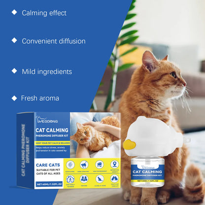 Pet pheromone calming diffuser for cats and dogs plug-in refill spray - My Pet Serenity