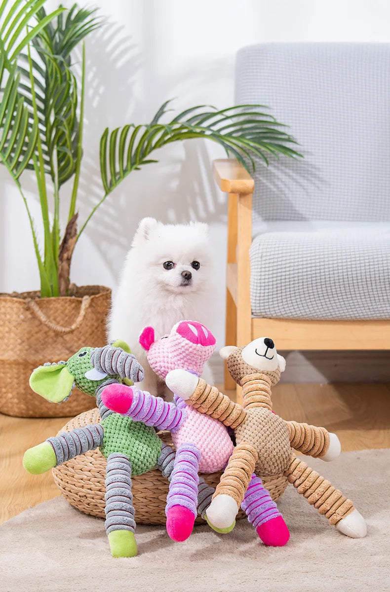 Indestructible Large Dog Squeaky Plush Toy for Chewing, Teeth & Training - My Pet Serenity
