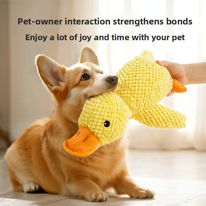 Dog Plush Calming Duck Squeaky Toy - Durable Puppy Sleep Companion - My Pet Serenity