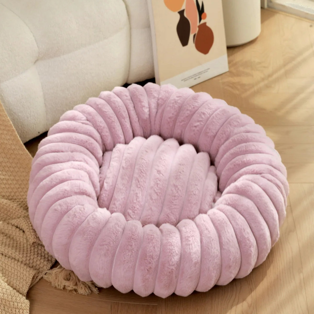 Round Pet Bed for Large Dogs and Cats, Washable All-Season Sofa Bed - My Pet Serenity