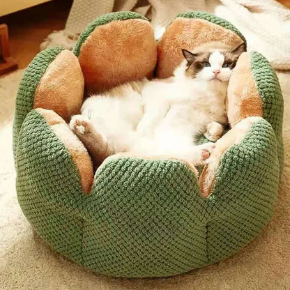 Winter Warm Plush Pet Bed for Cats and Small Dogs - Round Cat Bed - My Pet Serenity