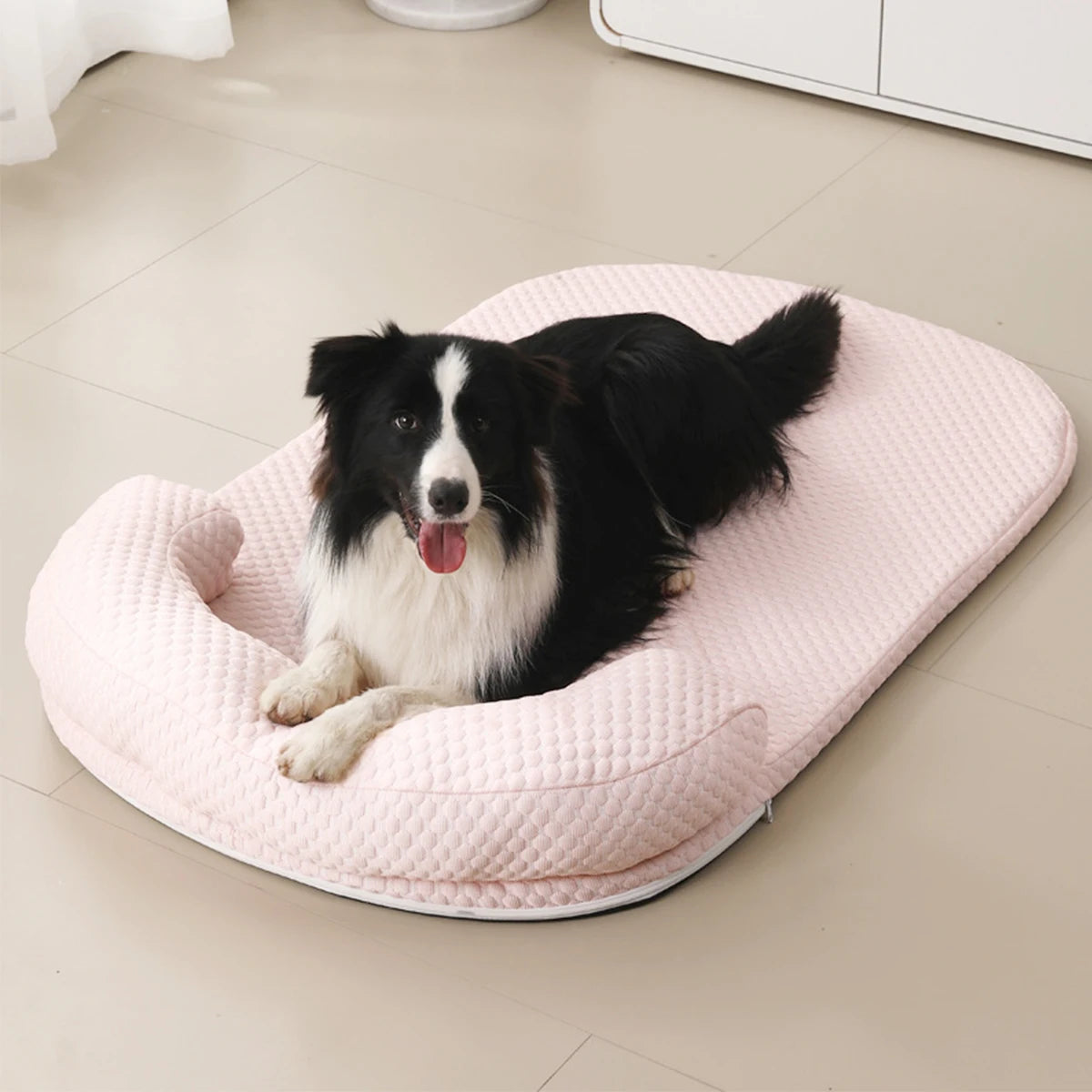 Breathable Cooling Dog Bed for Spring/Summer with Pillow - Ice Silk - My Pet Serenity