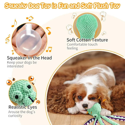 Pet Plush Interactive Puzzle Toy for Cats & Dogs - Octopus Shell Chew - My Pet Serenity