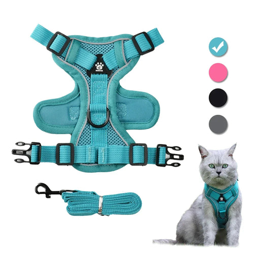 Cat Harness and Leash Set - Escape-Proof, Reflective, Outdoor Walking - My Pet Serenity