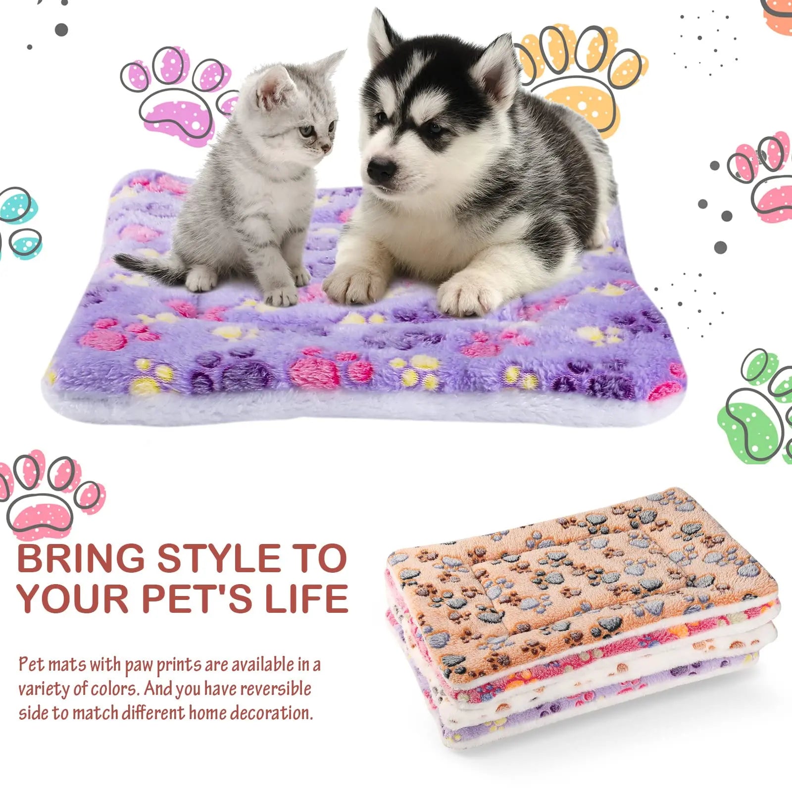 Dog Bed and Cat Sleeping Mat, Washable Cushion for Small to Large Dogs - My Pet Serenity