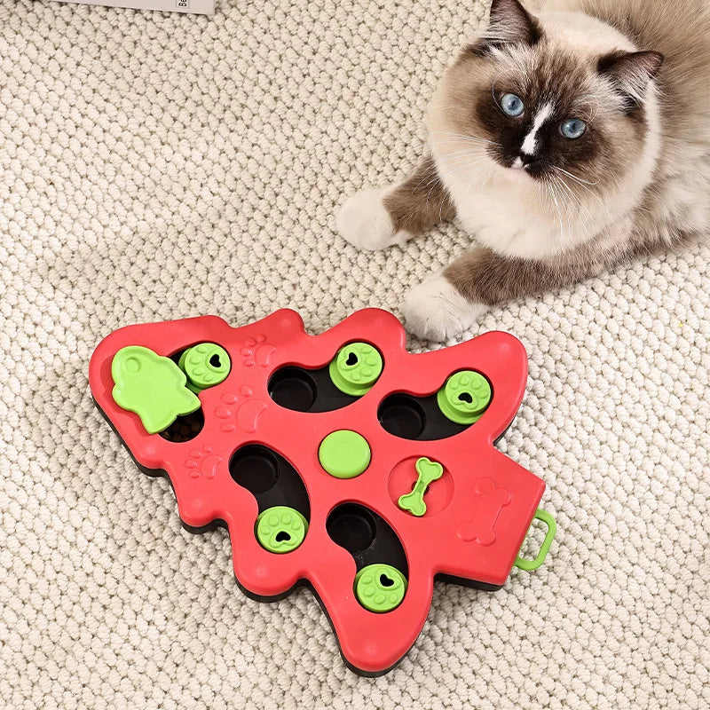 Puppy Slow Feeder Puzzle Bowl Non-Slip Food Dispenser for Dogs and Cats - My Pet Serenity