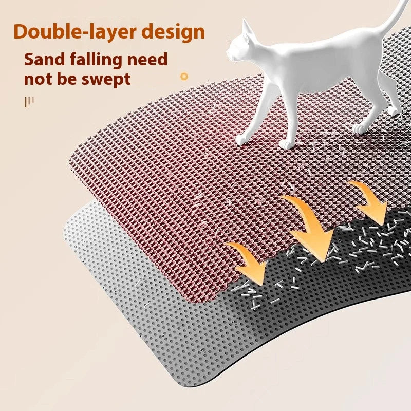 Extra-Large Cat Litter Mat - Waterproof, 2-Layer, Non-Slip, Washable - My Pet Serenity